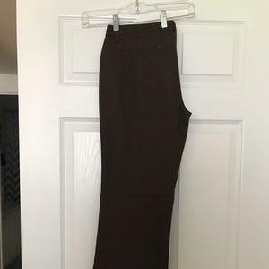 Dark brown suiting slacks